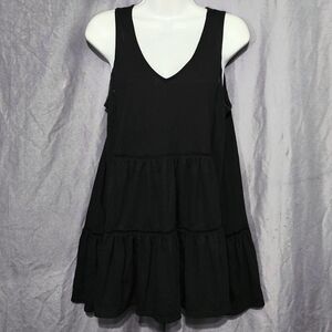 M Time And Tru Women's Tiered Cotton Mini Dress